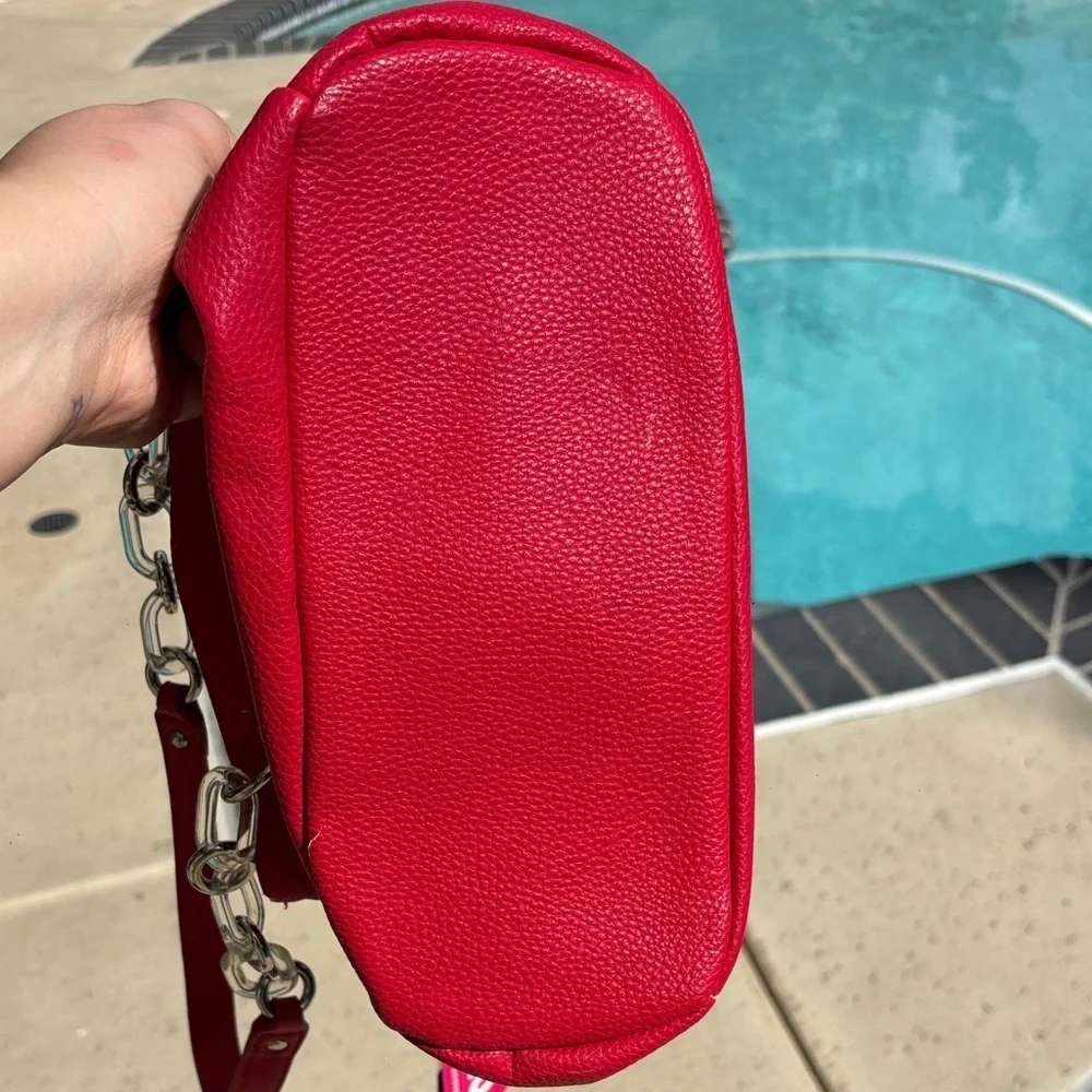Key to My Heart Red Satchel Lulu Guinness